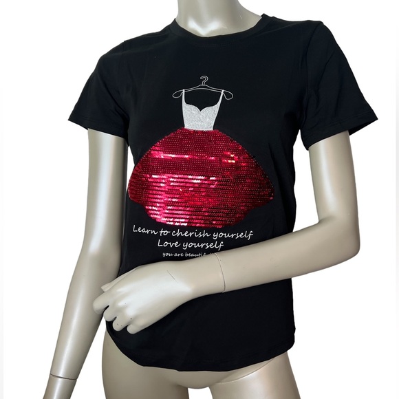 Over Apparel brand White Sequence T- Shirt - Picture 8 of 10